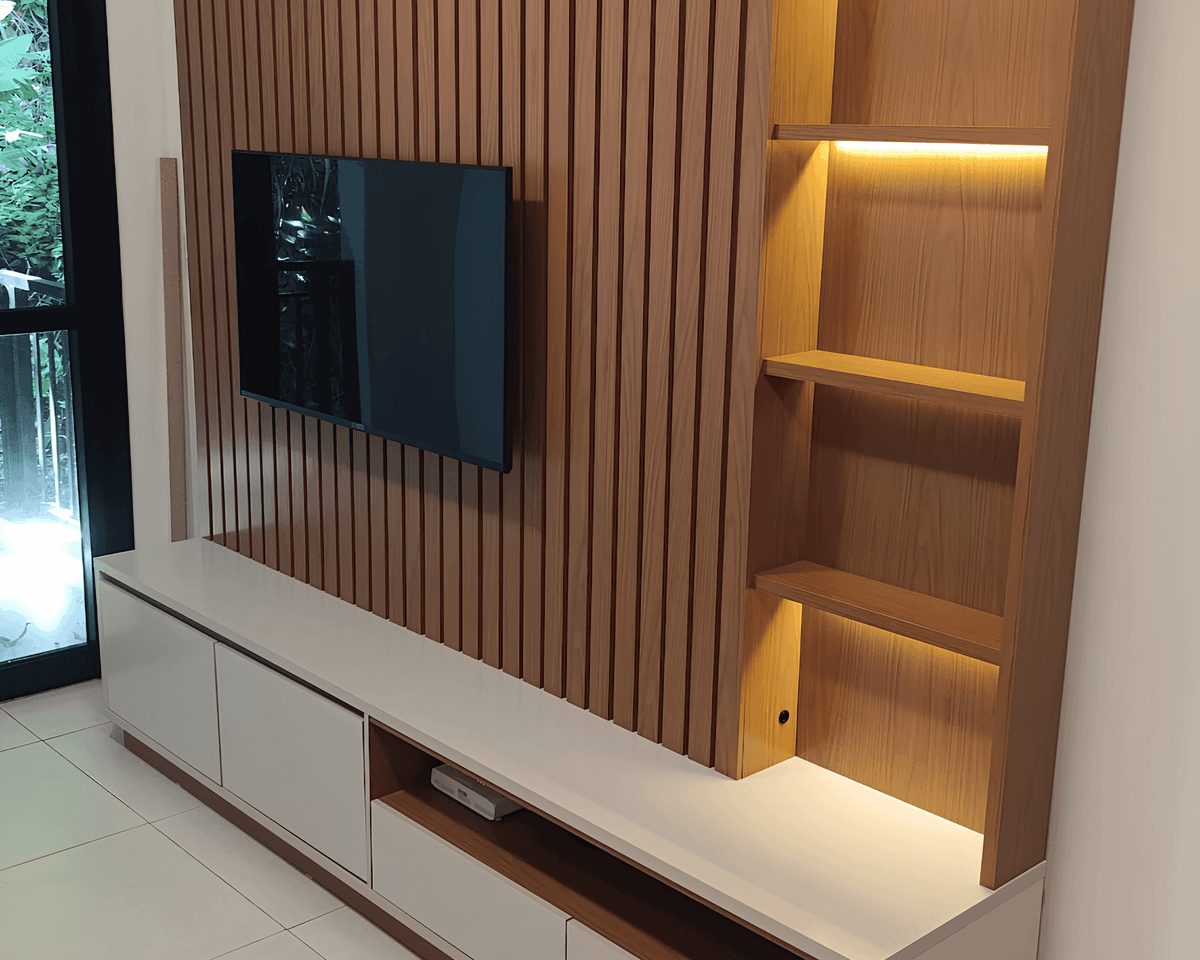 Instalação de Painel Ripado com LED